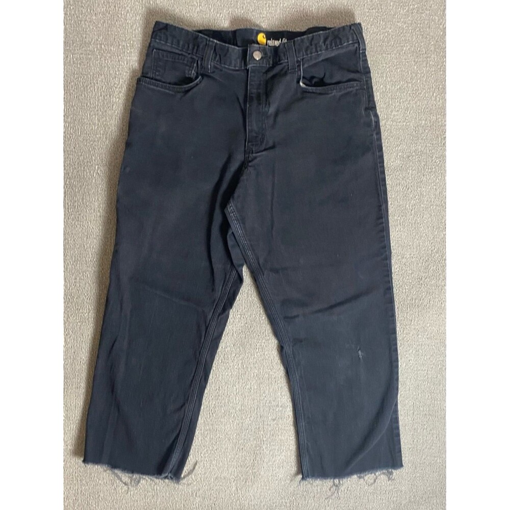 Carhartt Women’s Style Cropped Baggy Streetwear Utility Jeans Cutoff 24” Inseam